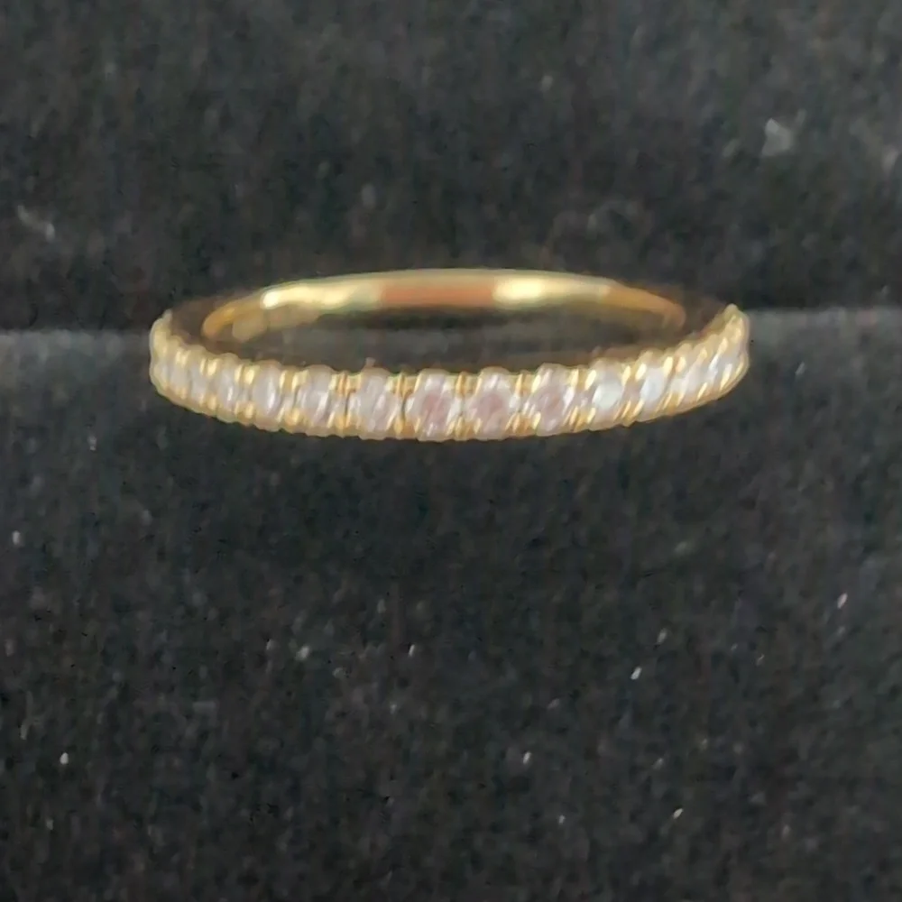 Moissanite Stack Ring Size 6​​ - Picture 3 of 4